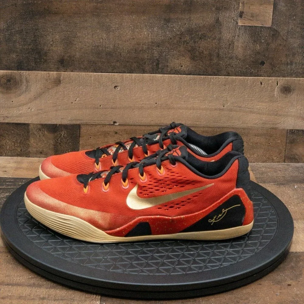 Nike Kobe 9 IX Low EM QS China 683251-670 Men's Athletic Shoes Walking Red Sz 11